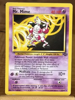 Pokemon TCG Mr Mime 22/64 Jungle Set Rare - Image 1