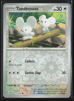 Tandemaus 073/091 Common Paldean Fates Pokemon Reverse Holo Near Mint - Image 1