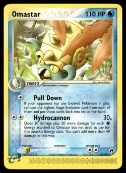 OMASTAR 19/100 RARE SANDSTORM POKEMON - Image 1