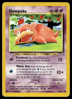 SLOWPOKE 73/111 COMMON NEO GENESIS POKEMON - Image 1