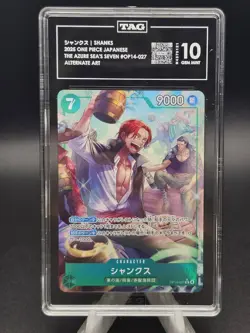 2025 One Piece Japanese OP14 Shanks Alternate Art TAG 10 - Image 1