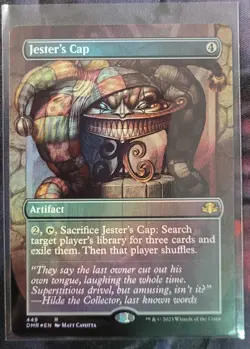 Jester's Cap BORDERLESS FOIL 449 Dominaria Remastered MINT MTG DMR EDH - Image 1