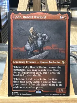 MTG *Godo, Bandit Warlord Etched Foil* (NM) Commander Masters Magic Free Ship - Image 1