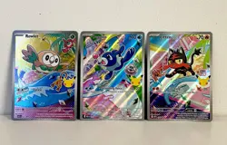 Pokemon First Partner Illustration Collection - Rowlet Popplio & Litten - Image 1