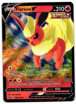 Flareon V SWSH149 - 🌊 Sword & Shield Promo Pokemon TCG Holo 🖤 - LP - Image 1