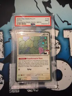 Pokemon Ditto Holo Prize Pack Play Promo PSA 9 Stamped Exclusive DOUBLE SWIRL - Image 2