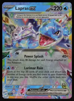 LAPRAS EX 32/142 DOUBLE RARE STELLAR CROWN POKEMON NM/M - Image 1