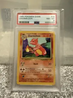 Pokemon WOTC TCG 1999 Base Set Charmeleon 24/102 Near MINT PSA 8 - Image 1