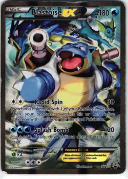 Pokemon Blastoise-EX (XY122) XY Black Star Promos DMG HOLO - Image 1