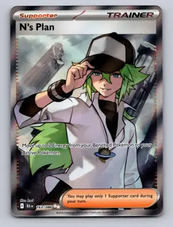 N'S PLAN 163/086 ULTRA RARE BLACK BOLT POKEMON NM - Image 1