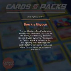 Carte Pokemon Brock's Rhydon 112 Japanese Holo Nivi City Gym PSA 9 ✨ - Image 4