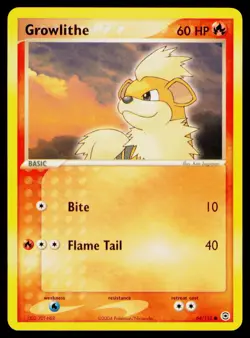 Growlithe - Normal #64/112 Common Pokemon FireRed & LeafGreen LP - Image 1
