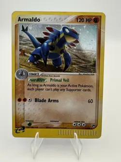 Armaldo Pokemon TCG 1/100 EX Sandstorm E-Reader Series HP Holo Swirl - Image 1