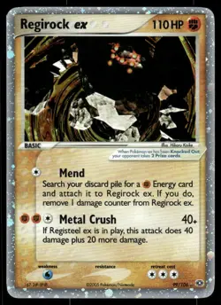 *THU NIGHT* Regirock ex 99/106 Emerald Holo EX Rare - Image 1