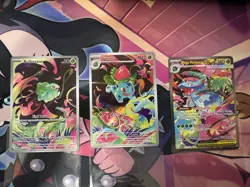 2025 Pokemon Gold Star Mega Venusaur EX #177, Ivysaur #134, Bulbasaur #133 - Image 3