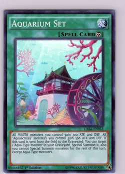 Yu-Gi-Oh TCG Aquarium Set DRL2-EN043 1st Edition Super Rare Card NM - Image 1
