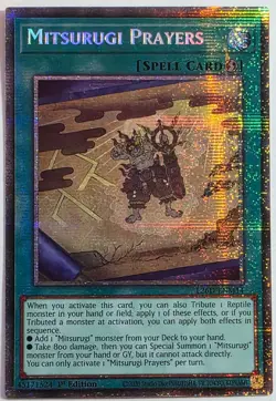 Yugioh Mitsurugi Prayers L26D-ENM14 Starlight Rare 1st Ediion - Image 1