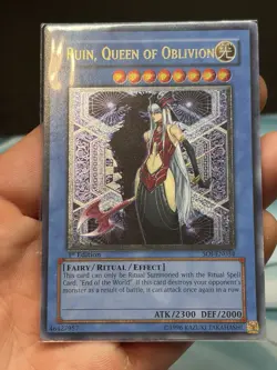 Ruin, Queen of Oblivion 1st Edition Ultimate Rare Lightly Played, SOI-EN034 - Image 1
