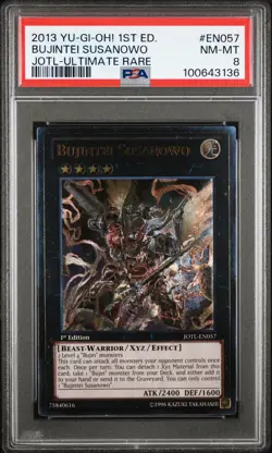 2013 YU-GI-OH! JOTL-JUDGMENT OF THE LIGHT #EN057 BUJINTEI SUSANOWO PSA 8 - Image 1