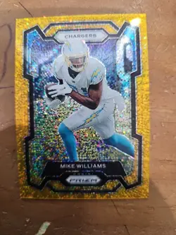 2023 Panini Prizm Gold Sparkle Prizm /24 Mike Williams #161 - Image 1