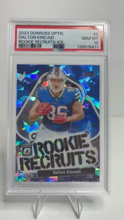 2023 Panini Donruss Optic - Rookie Recruits Dalton Kincaid #5 Ice Prizm - Image 1