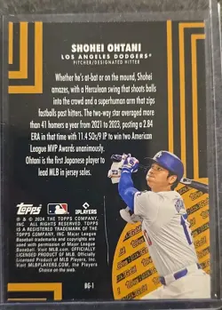 2024 Topps Update - Shohei Ohtani Topps Black Gold Insert #BG-1 - Image 3