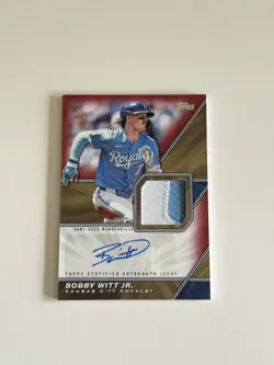 2026 Topps Series 1 Bobby Witt Jr Major League Material Patch Auto /5 SSP Royals - Image 1