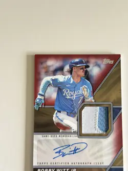 2026 Topps Series 1 Bobby Witt Jr Major League Material Patch Auto /5 SSP Royals - Image 2
