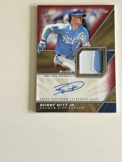 2026 Topps Series 1 Bobby Witt Jr Major League Material Patch Auto /5 SSP Royals - Image 3