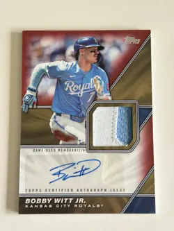 2026 Topps Series 1 Bobby Witt Jr Major League Material Patch Auto /5 SSP Royals - Image 4
