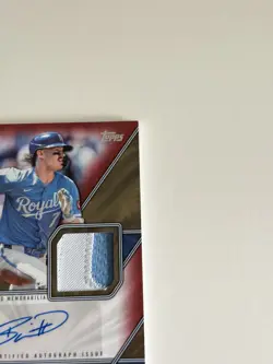 2026 Topps Series 1 Bobby Witt Jr Major League Material Patch Auto /5 SSP Royals - Image 5