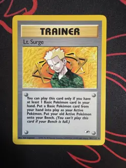 Pokemon Card - Gym Heroes 101/132 - LT. SURGE (rare) - Image 1