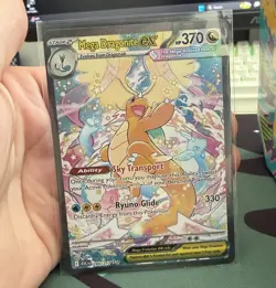 Mega Dragonite EX Full Art Holo Rare Pokemon TCG Card 290/217 Mega Evolution - Image 4