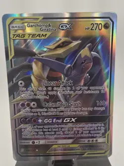 Pokemon Garchomp and Giratina GX 146/236 Unified Minds Tag Team FAN ART CARD - Image 1