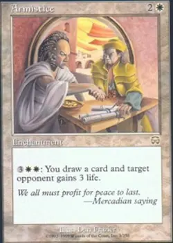 MTG magic cards 1x Armistice Mercadian Masques Light Play, English - Image 1