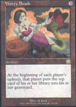 MTG magic cards 1x Worry Beads Mercadian Masques Light Play, English - Image 1