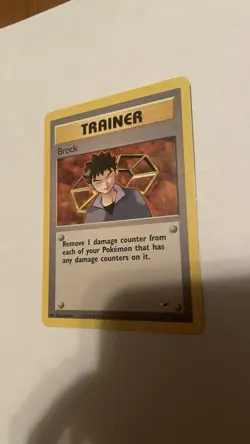 Brock 98/132 Gym Heroes Non Holo Rare Trainer WotC Vintage Pokemon TCG Card - Image 1