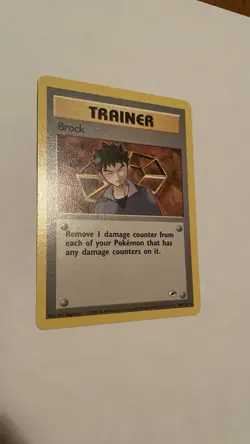 Brock 98/132 Gym Heroes Non Holo Rare Trainer WotC Vintage Pokemon TCG Card - Image 2