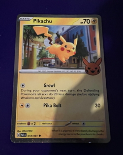 Pokemon - Pikachu - 018/091 - Cosmos Holo - Trick or Trade 2024 - LP - Image 1
