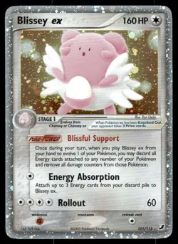 *THU NIGHT* Blissey ex 101/115 Unseen Forces Holo EX Rare - Image 1