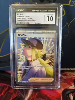 Pokemon N's Plan 170/086 Sv: Black Bolt Special Illustration Rare Holo CGC 10 - Image 1