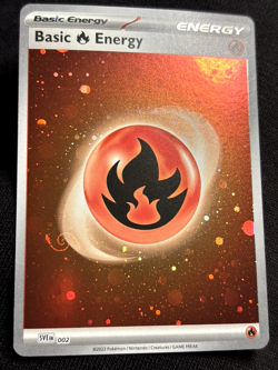 HD COSMOS HOLO 151 Basic Fire Energy Galaxy Swirl SVE 002 Pokemon 0141 - Image 1