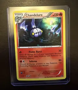 Pokemon TCG Chandelure 2012 Next Destinies Cracked Ice Holo 20/99 Near Mint - Image 1