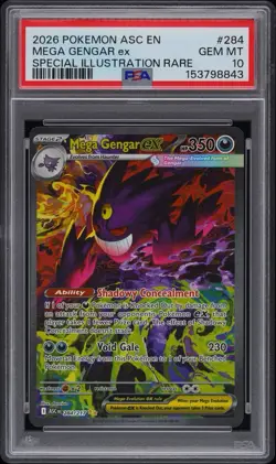 2026 POKEMON ASCENDED HEROES SPECIAL ILLUSTRATION RARE MEGA GENGAR EX PSA 10 - Image 1