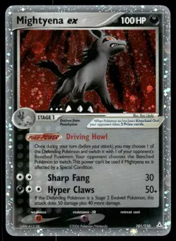 *THU NIGHT* Mightyena ex 101/110 Holon Phantoms Holo EX Rare - Image 1