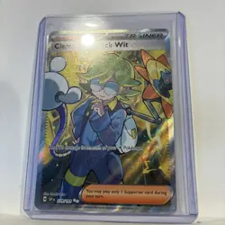 Pokemon TCG Clemont's Quick Wit 229/191 – SV08: Surging Sparks – Holo – Near Min - Image 3