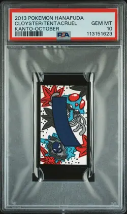 Pokemon Tentacruel & Cloyster Kanto - October Hanafuda 2013 PSA 10 GEM MINT - Image 1