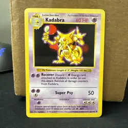 Pokemon Kadabra 32/102 Base Set Shadowless UC - Near Mint ships fast - Image 1