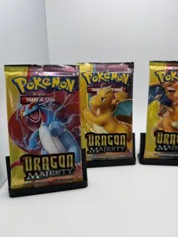 Pokemon Dragon Majesty Booster Pack Artwork Set of 4 packs - New, Sealed - Image 2