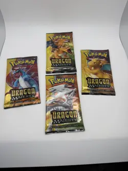 Pokemon Dragon Majesty Booster Pack Artwork Set of 4 packs - New, Sealed - Image 4